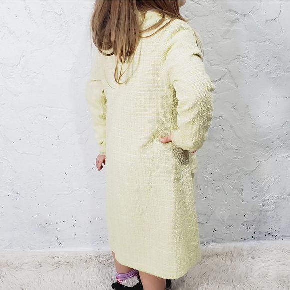 Biscotti Collezioni yellow blend tweed fashipn toddler coat size 6 - Picture 4 of 16